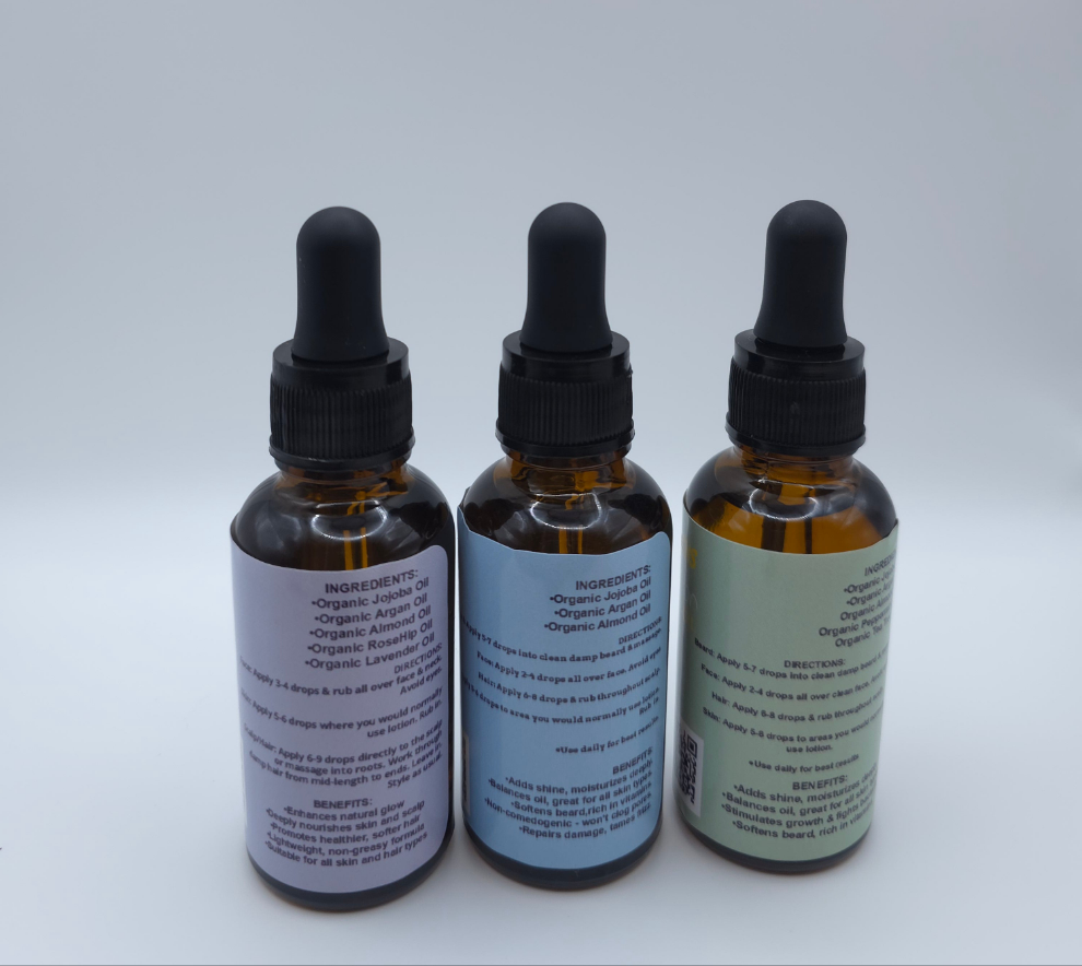 High Temptations Original Beard Oil – Unscented Organic 3-in-1 for Beard, Face & Hair