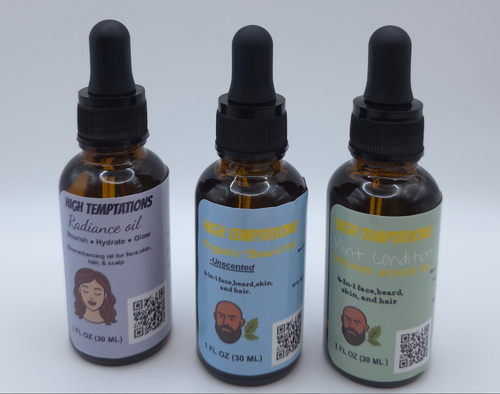 High Temptations 3-Piece Organic Oil Set