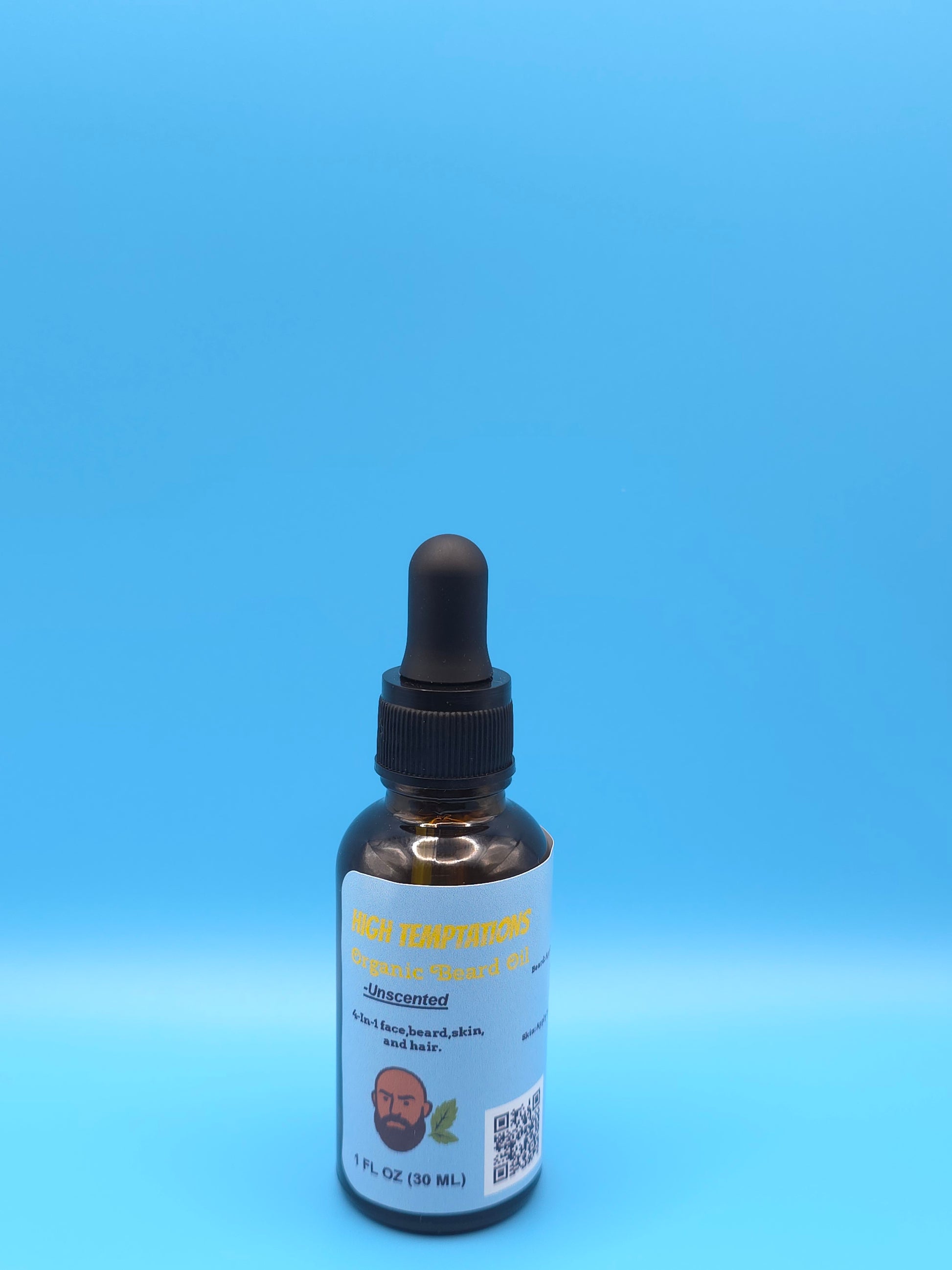 High Temptations Original Beard Oil – Unscented Organic 3-in-1 for Beard, Face & Hair
